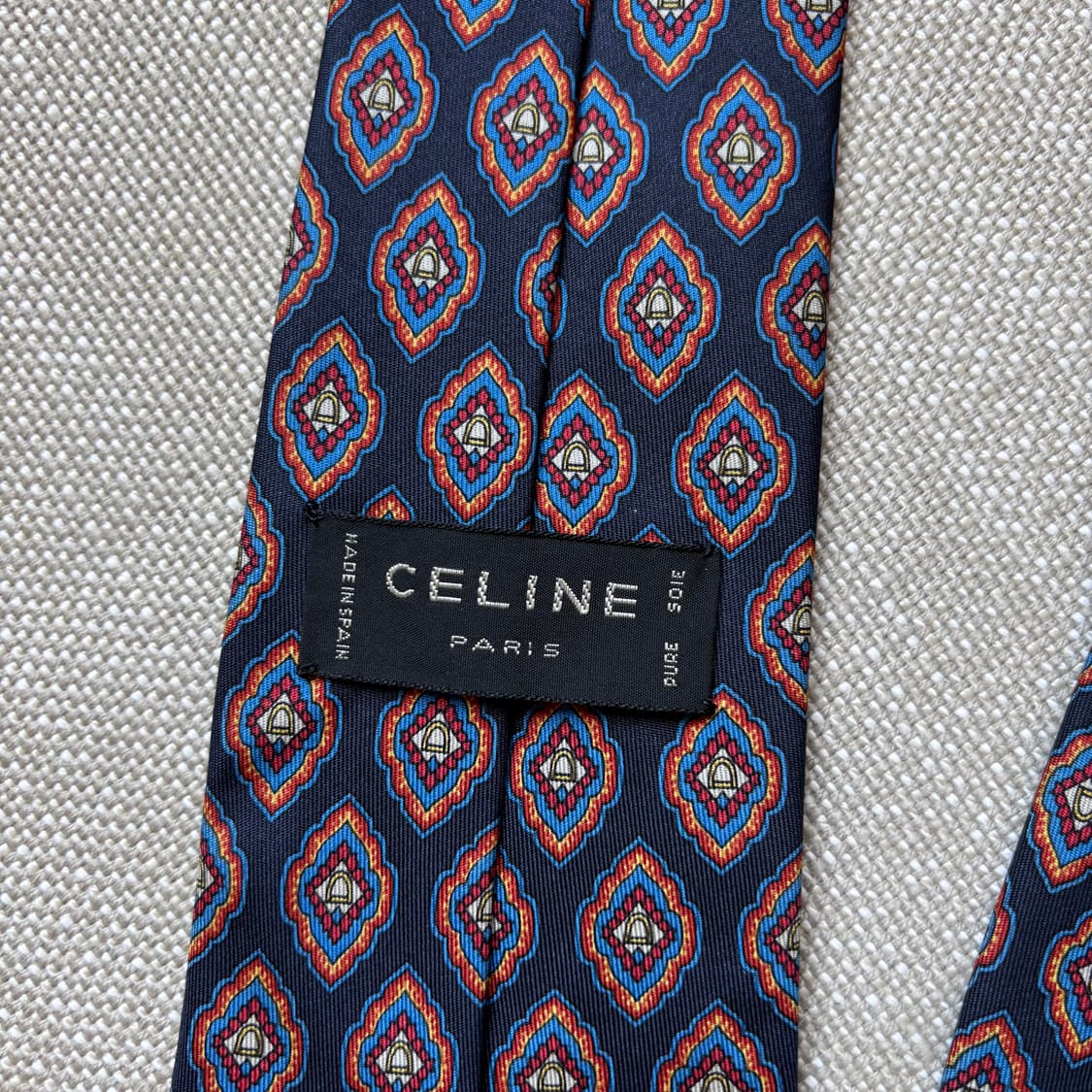 [정품] 셀린느(CELINE) 빈티지 마카담 메달리온 실크 넥타이 상품이미지4