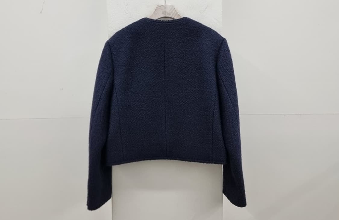 Button Tweed Jacket in Navy 상품이미지3