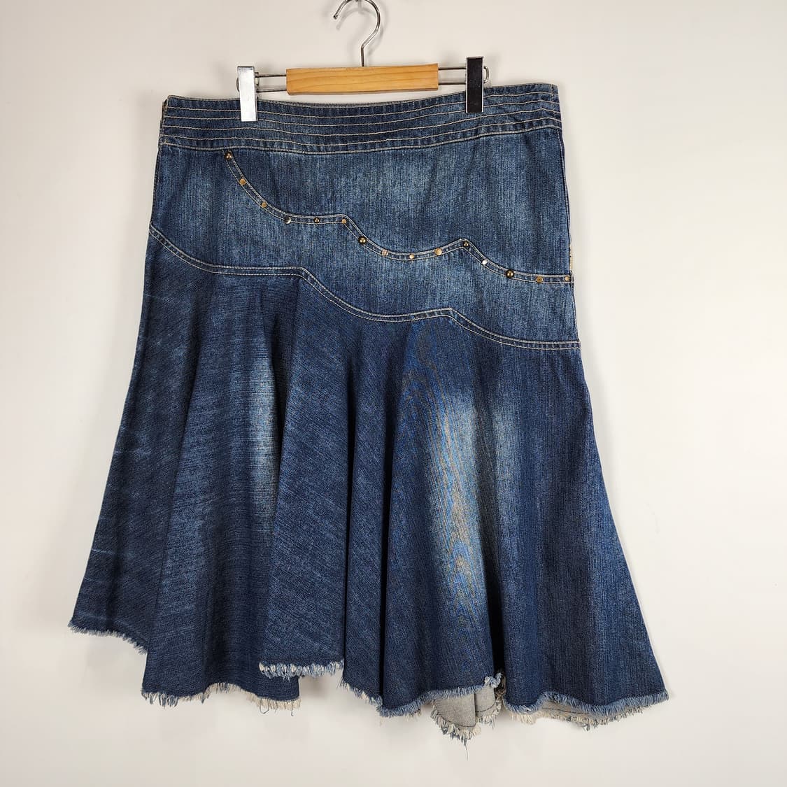 웨스턴 데님 스커트 상품이미지5