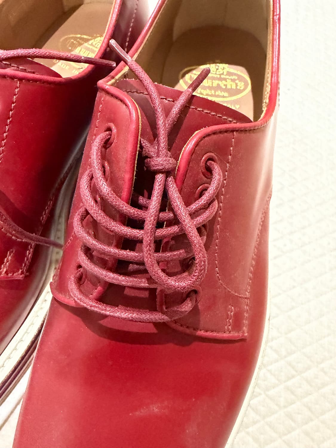 처치스 옥스퍼드화 레드 상품이미지6