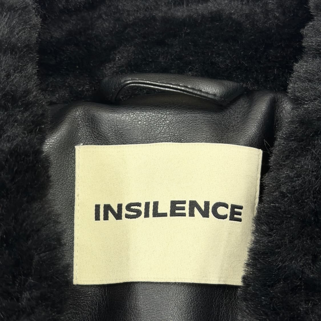 인사일런스 우먼 레더 바인딩 포우 퍼 자켓 점퍼 블랙 M 상품이미지7