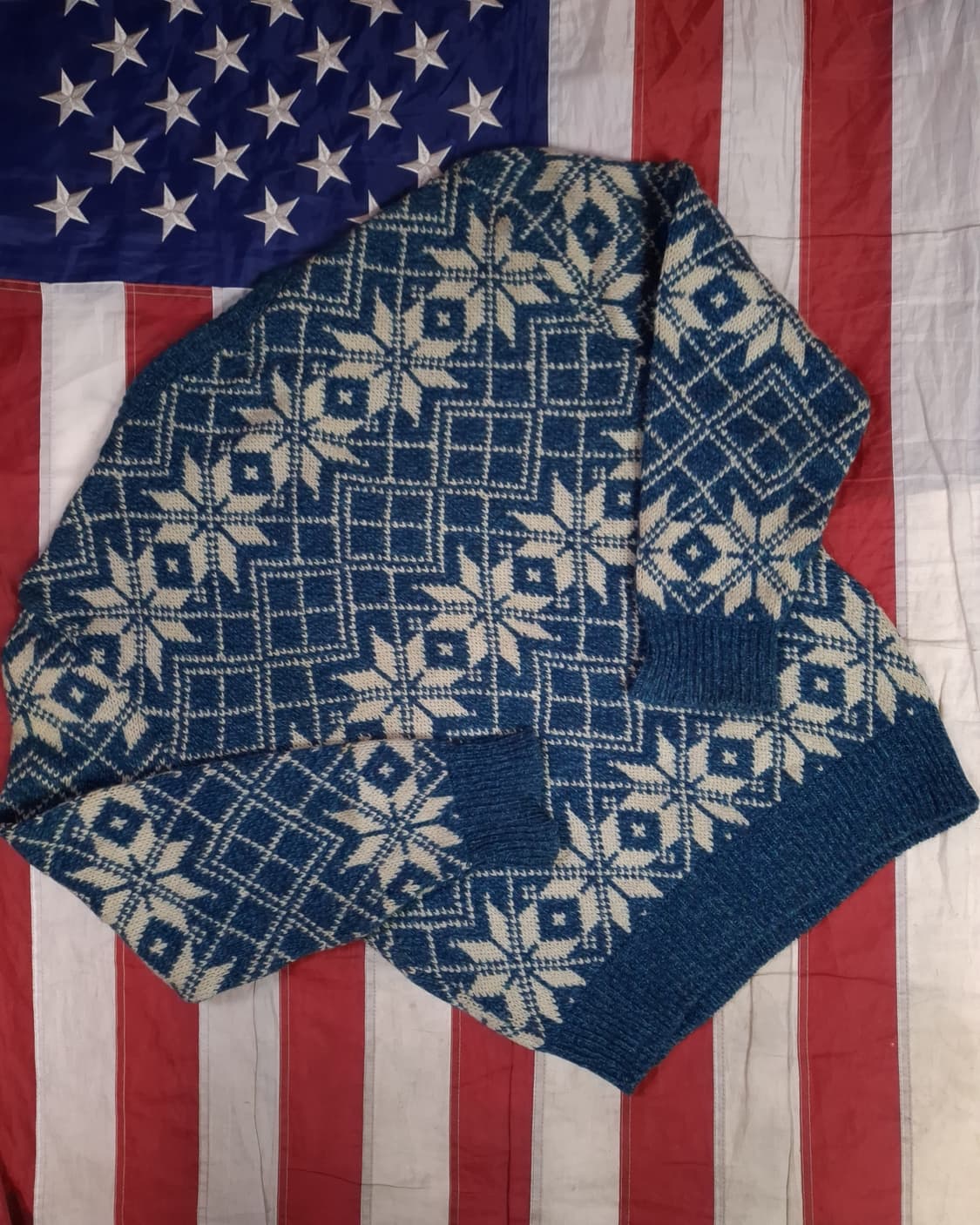 오리지날 80's 미국제조 로얄밀스미스 노르딕 울 니트 상품이미지5