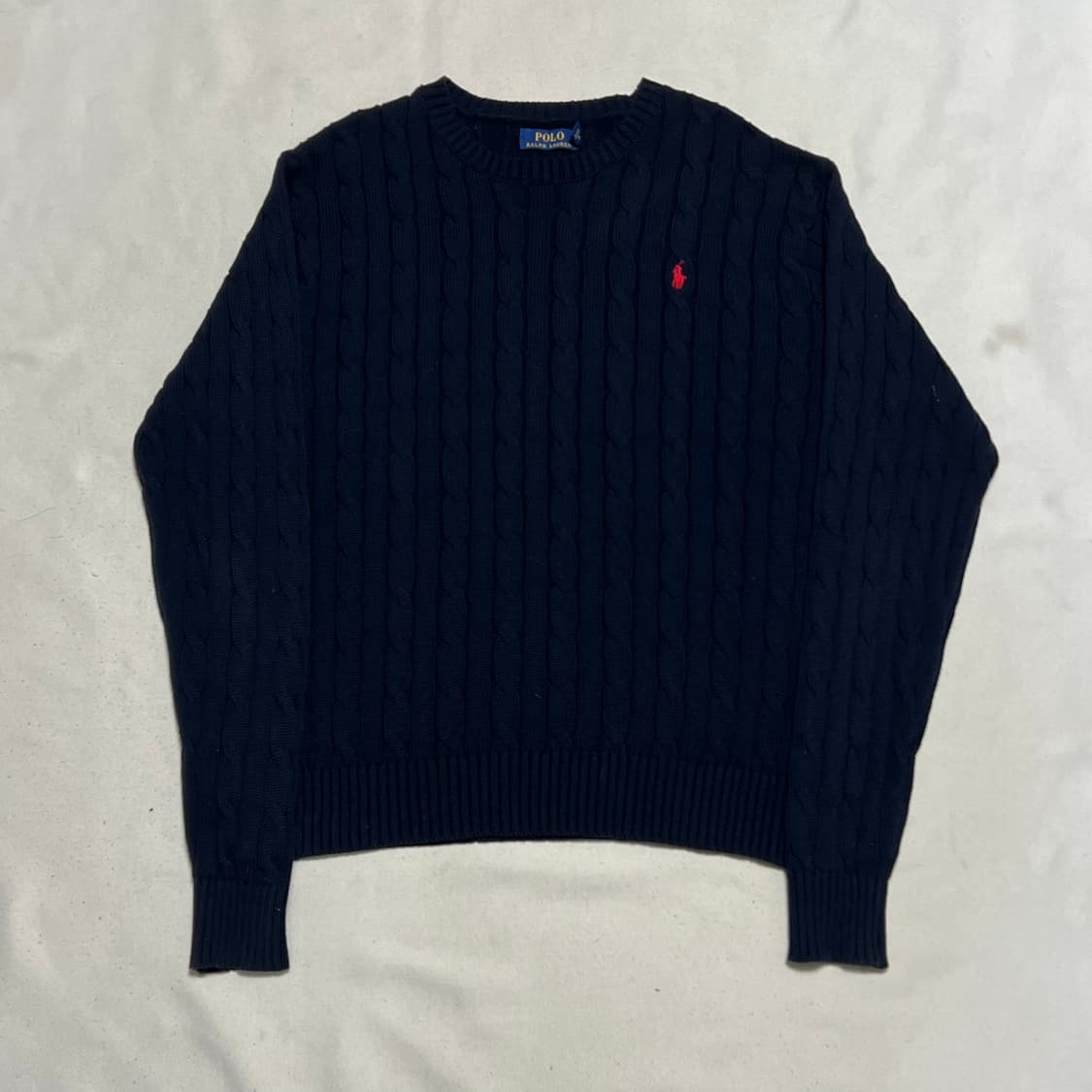 XL 폴로랄프로렌 코튼 네이비 케이블 니트 상품이미지2