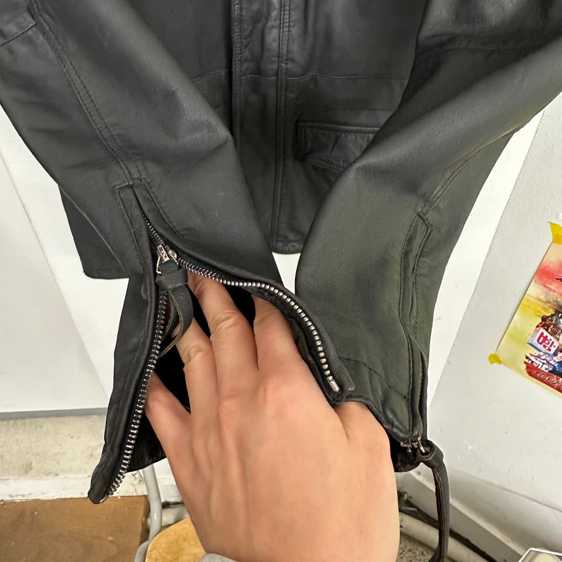 엠포리오 알마니 양가죽 후드 자켓 상품이미지4