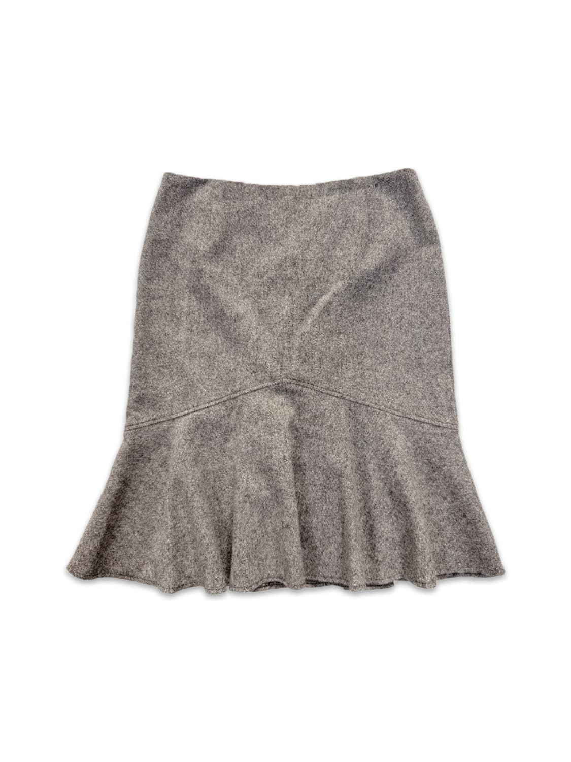 빈티지 브라운 프릴 미디 스커트 상품이미지1