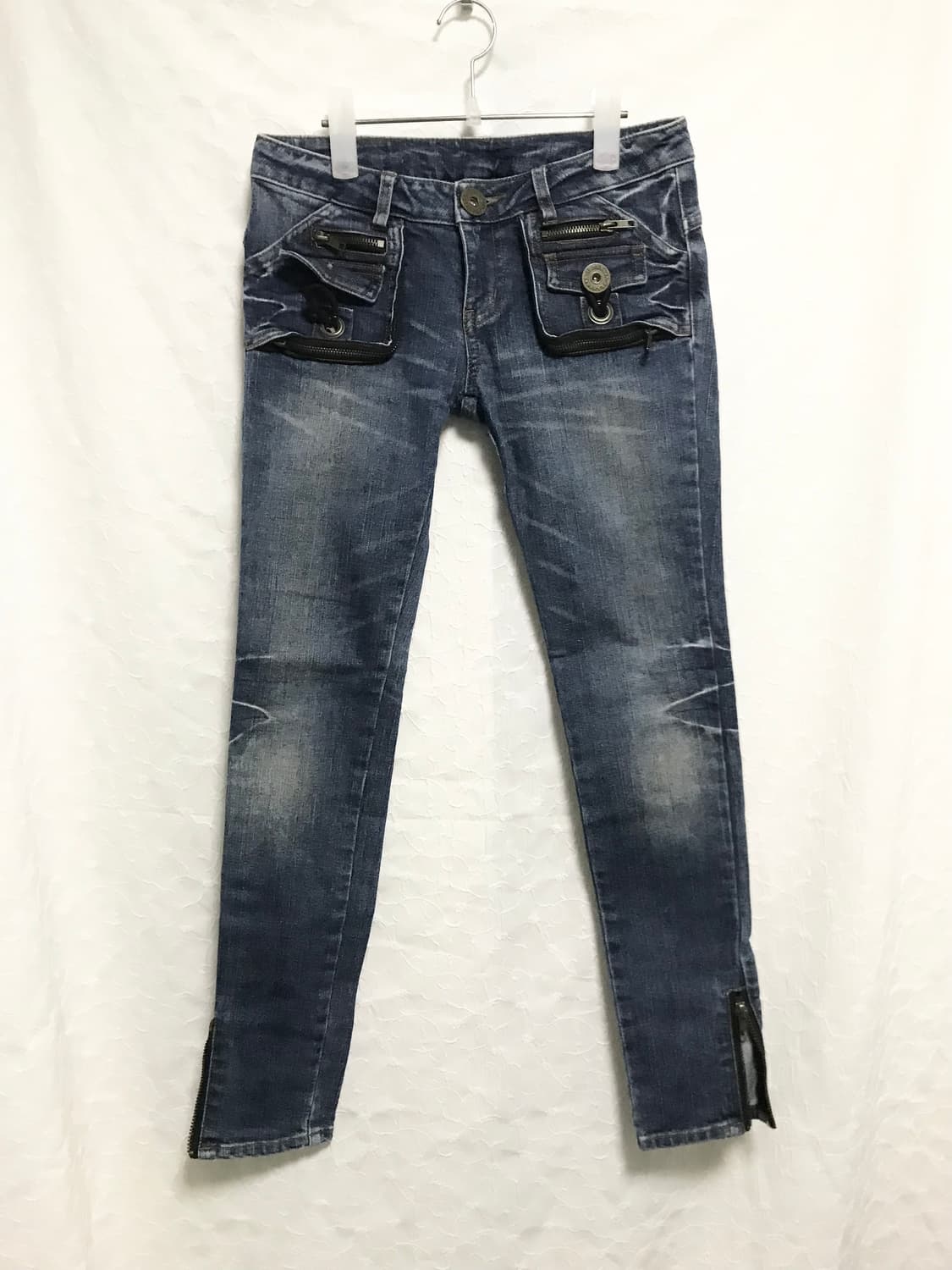 택포•빈티지 d.i.a 다이아 퍼 포켓 지퍼 데님 스키니진 팬츠 상품이미지2