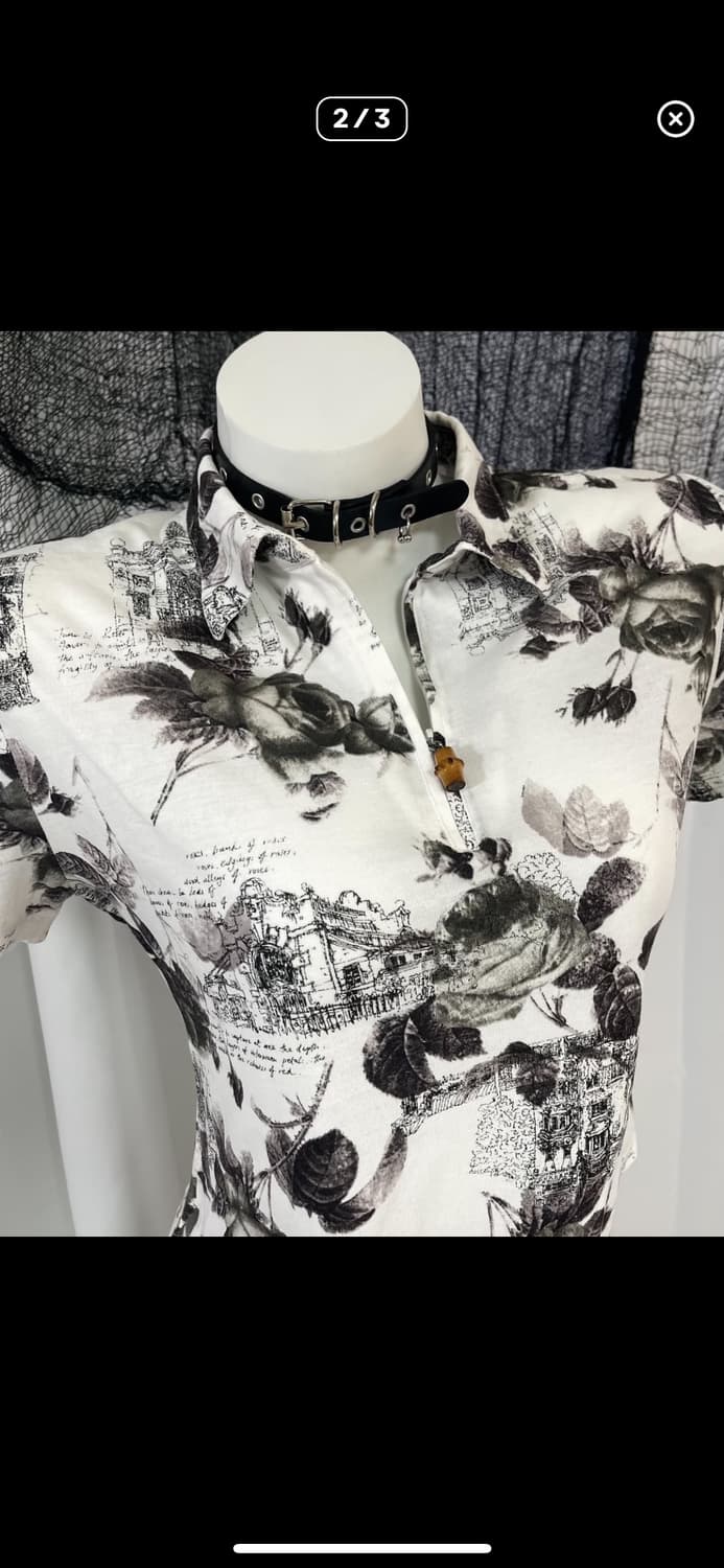 고스펑크 장미 티셔츠 나나 미사 락시크 갸루 그런지페어리 오리엔탈 고딕 상품이미지2