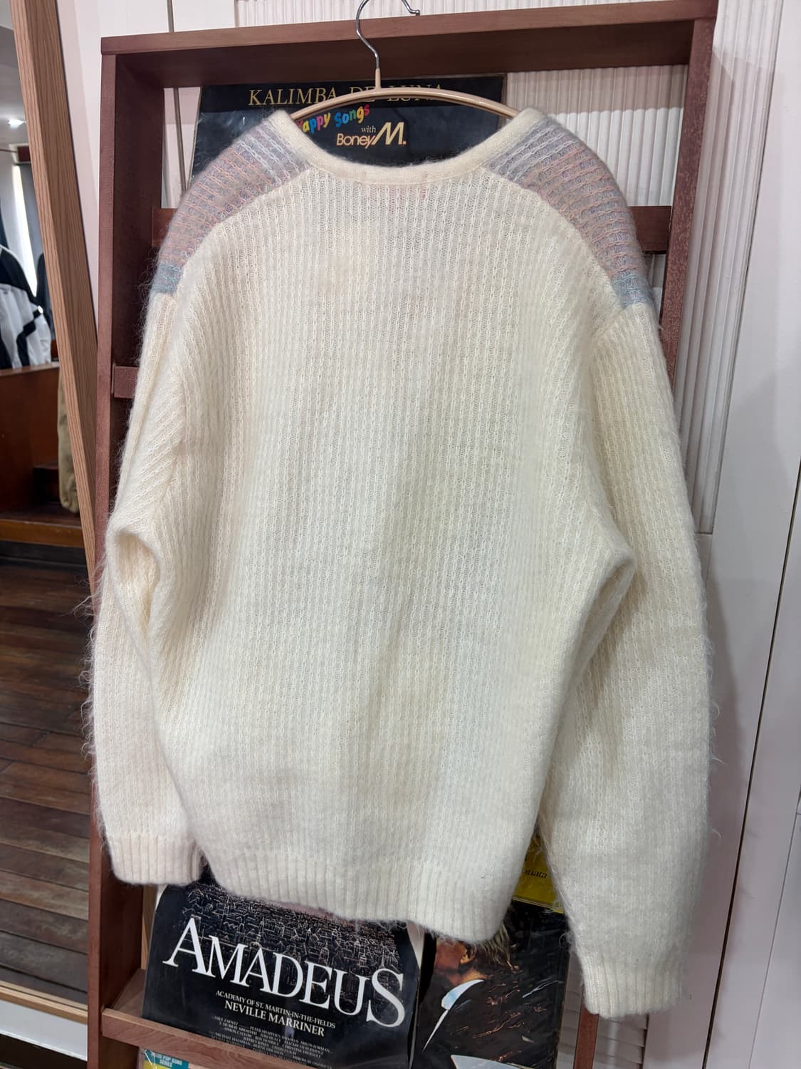 22SS 슈프림 브러쉬드 그리드 가디건 화이트 M 상품이미지4