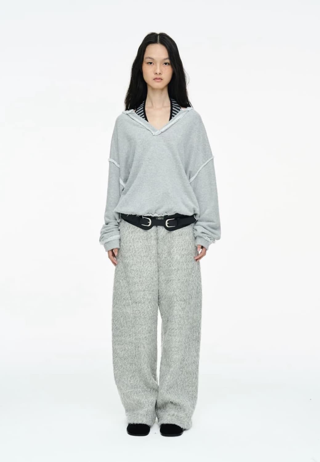 세릭 hairy wide pants 상품이미지1