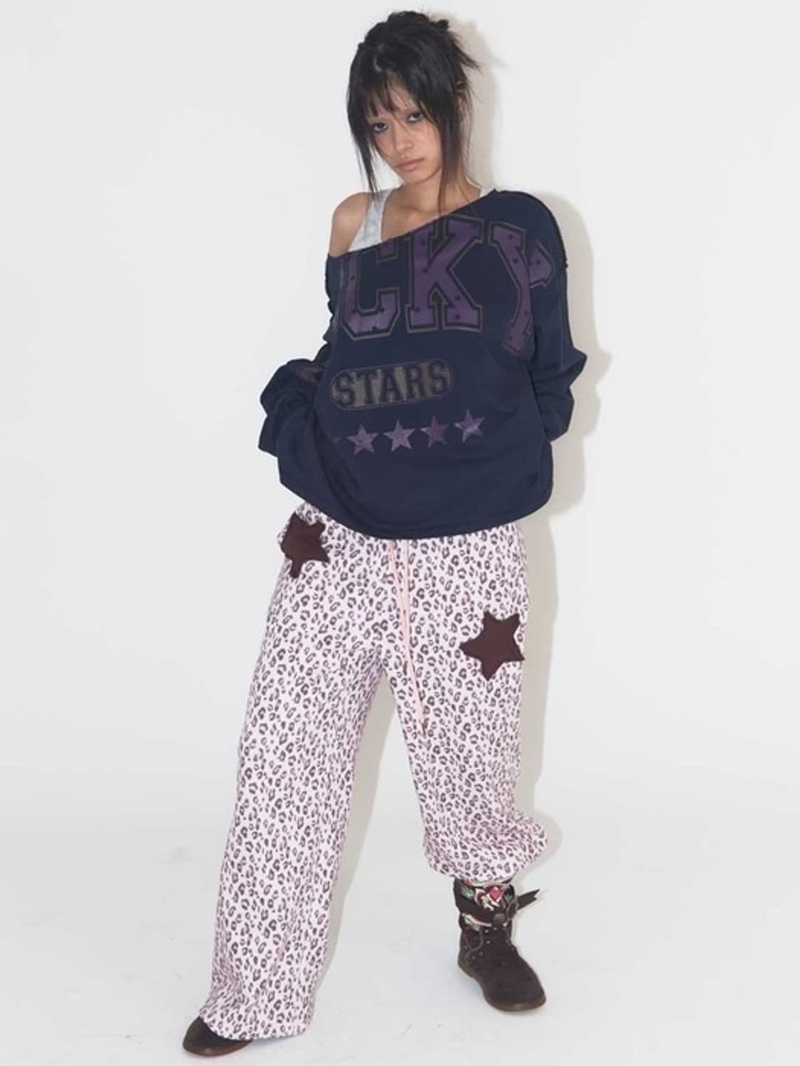 익스파이어드걸 Leopard BIG Sweatpants 레오파드 스웻팬츠 상품이미지1