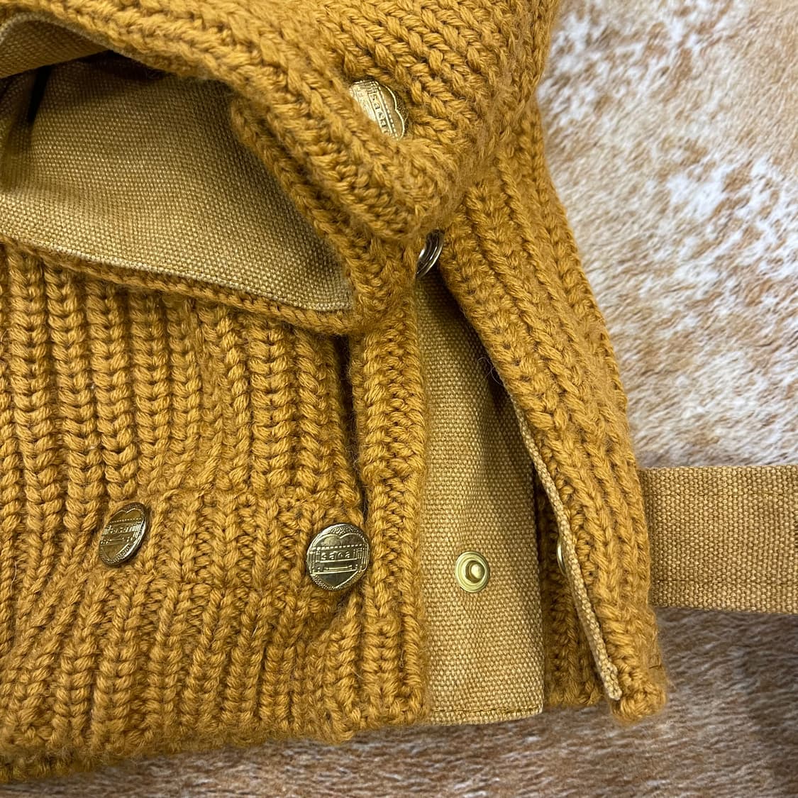 사카이 X 칼하트 WIP 니트 풀오버 디트로이트 베이지 상품이미지8