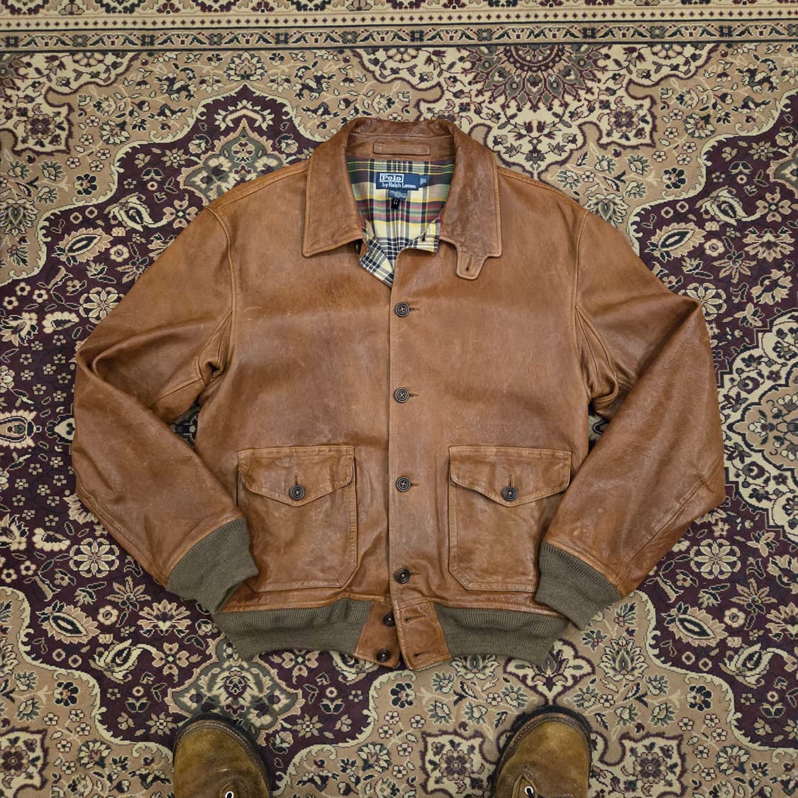 폴로 레더 자켓 L a1자켓 a2자켓 상품이미지1