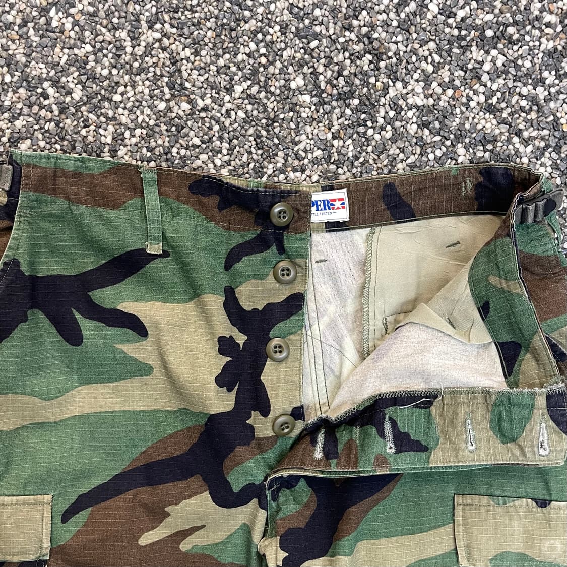 90s 프로퍼 우드랜드 BDU 카모 카고 팬츠 (32) 상품이미지2