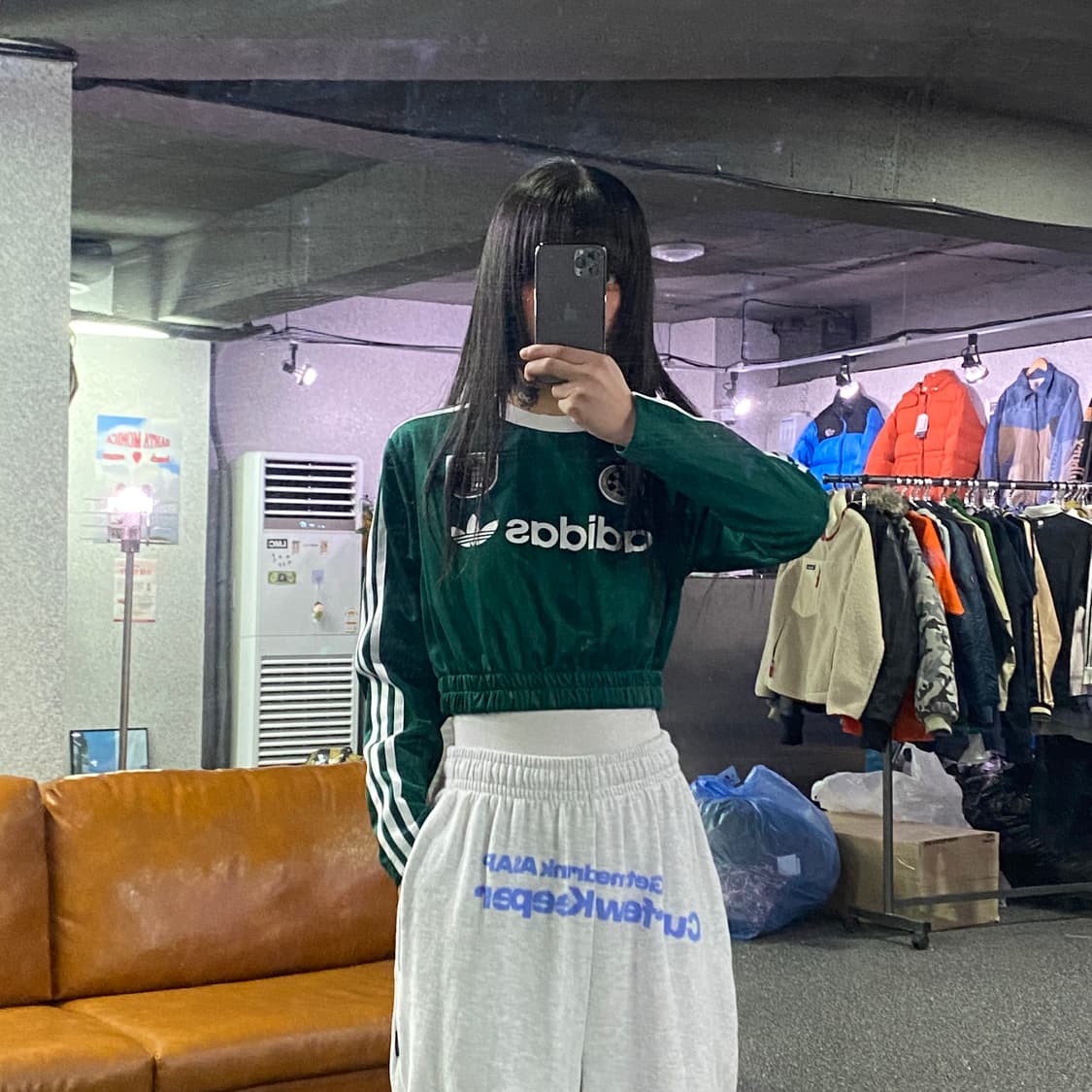 아디다스 블록코어 크롭 롱슬리브 B4297 상품이미지1