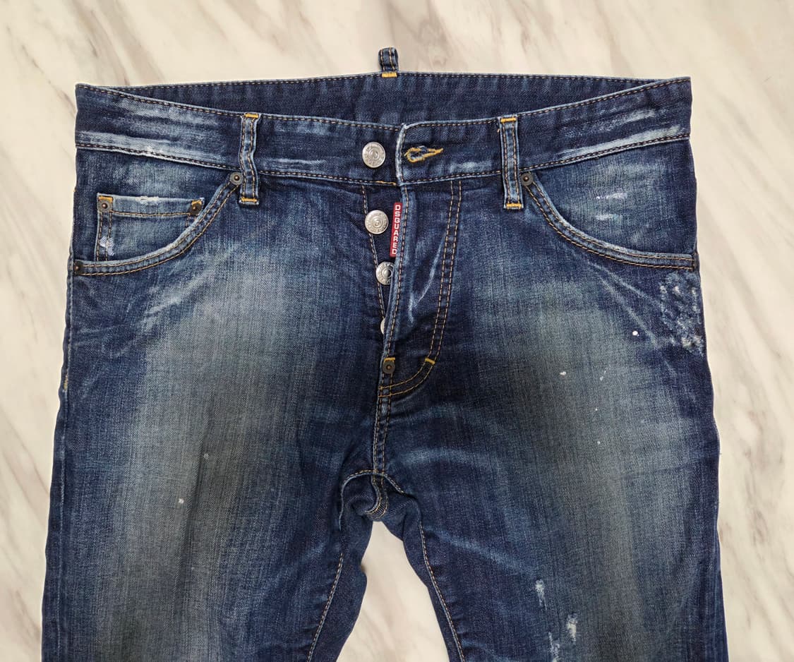 디스퀘어드 루키 레더 패치 데님팬츠 상품이미지10