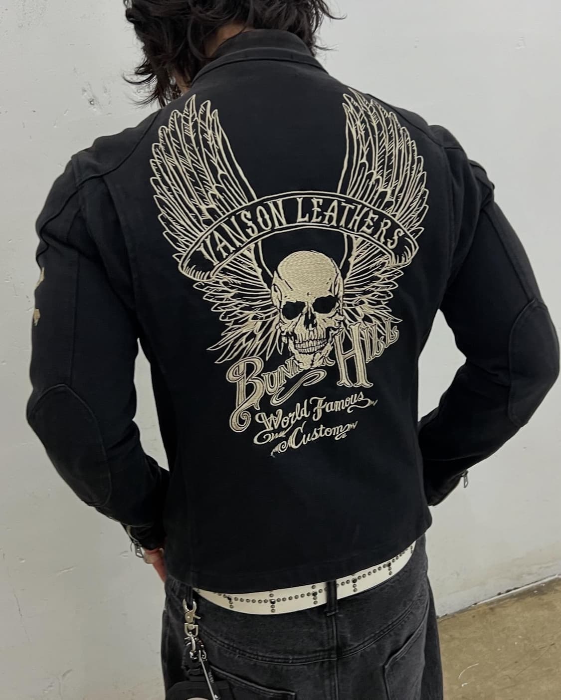 Vanson Leathers multi zip skull biker jk 상품이미지1