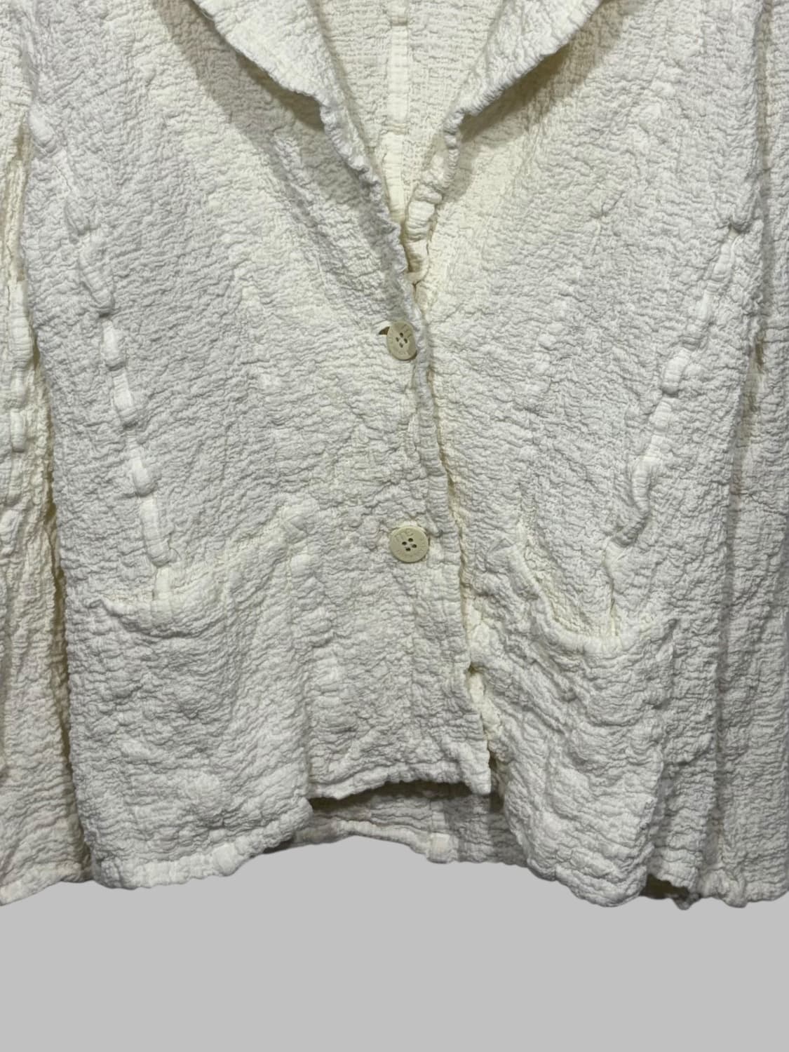 ISSEY MIYAKE me textured jacket ivory  상품이미지3