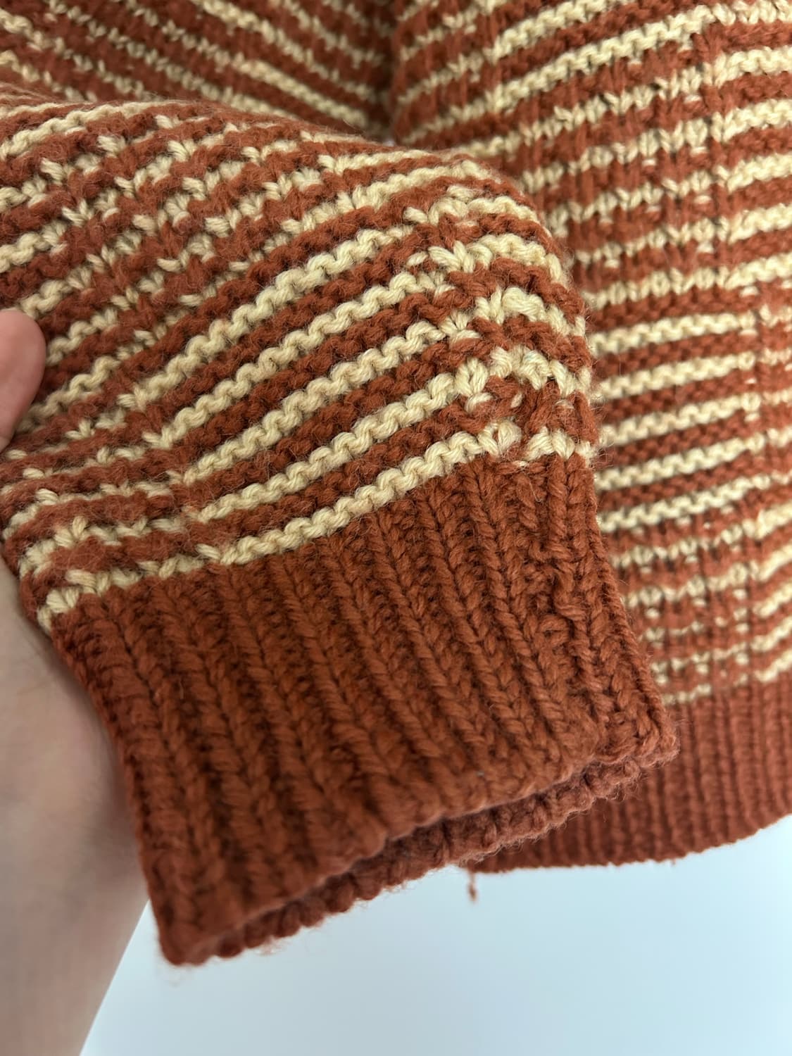 울100 빈티지 핸드니트 상품이미지4