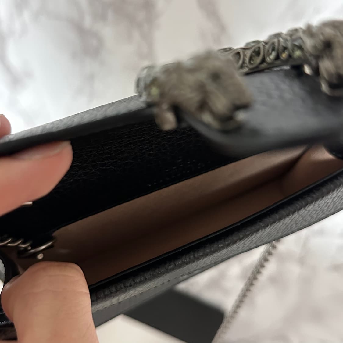 [ 새상품,OS ] 구찌 디오니서스 슈퍼 미니백 블랙  상품이미지4