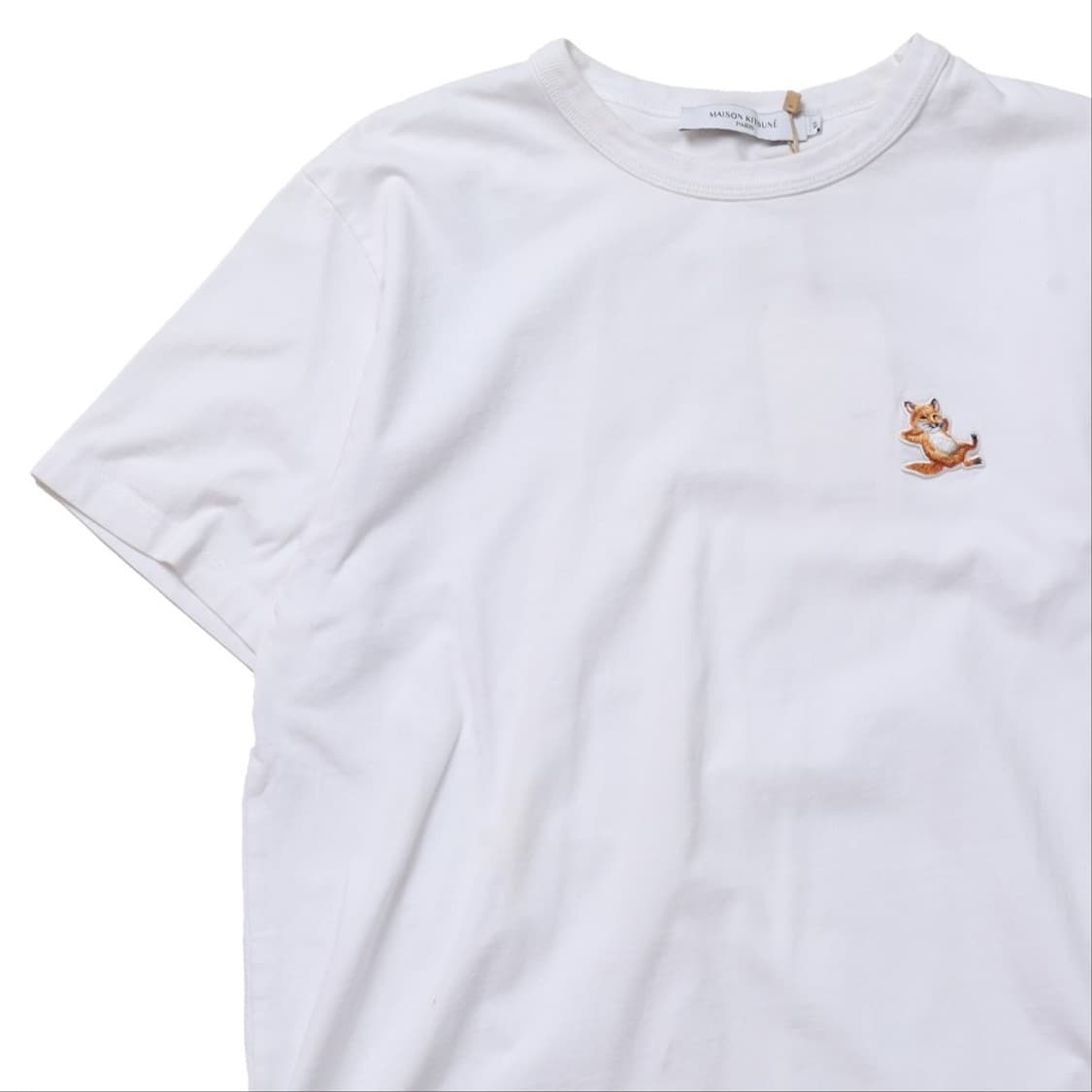 메종 키츠네 Malson Kitsune Logo Embroidered T 상품이미지2