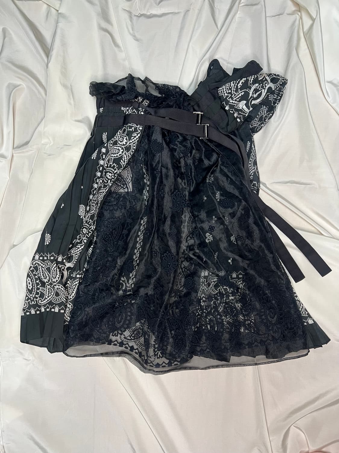 Sacai 2016 ss paisley warp skirt 상품이미지2