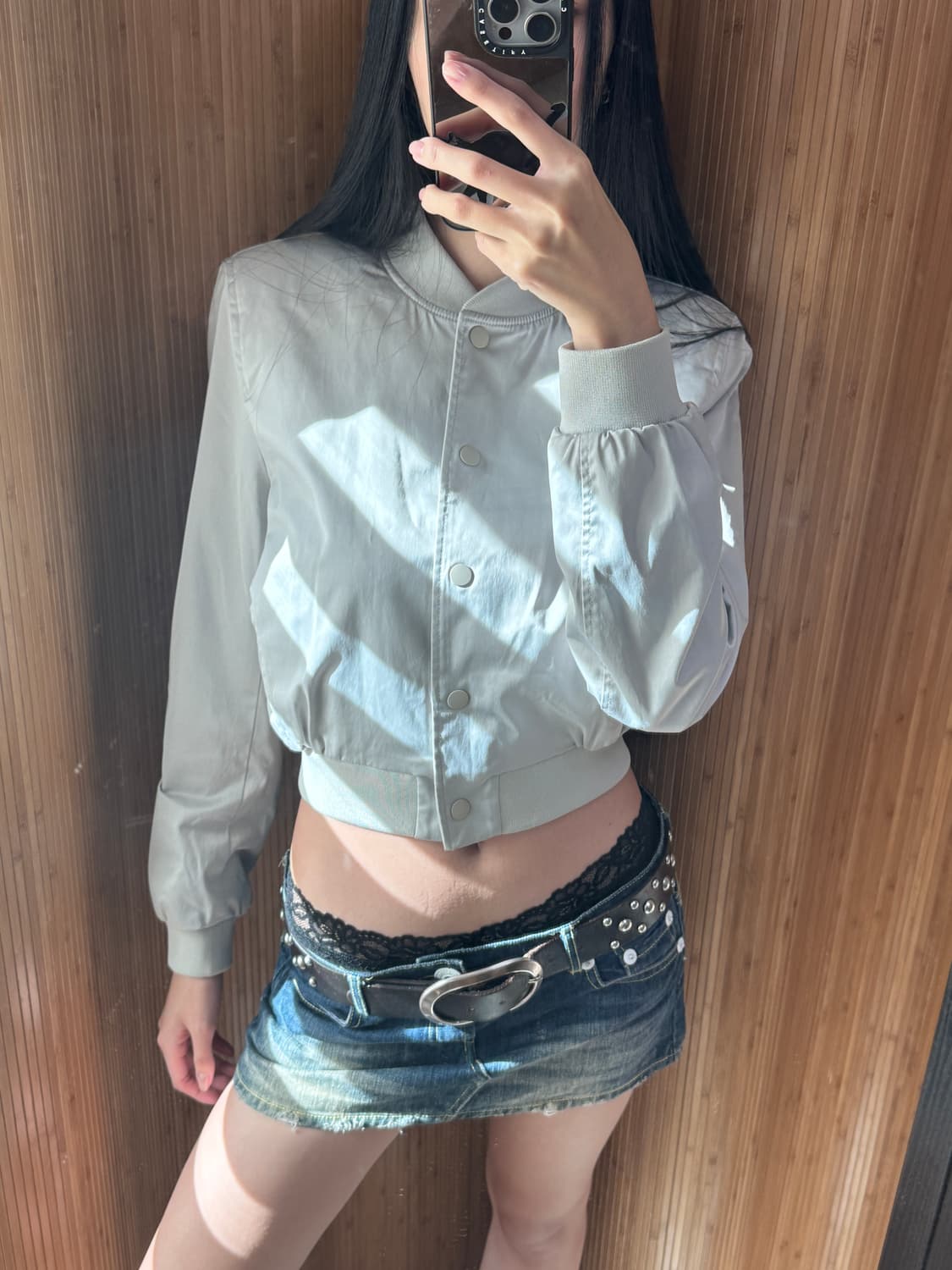 zara 여성 새틴 크롭 블루종 상품이미지6