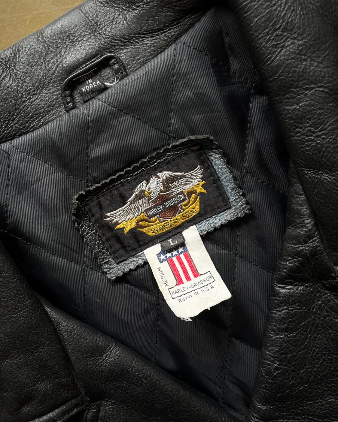 90s Harley Davidson Cowhide Rider Jacket 상품이미지7