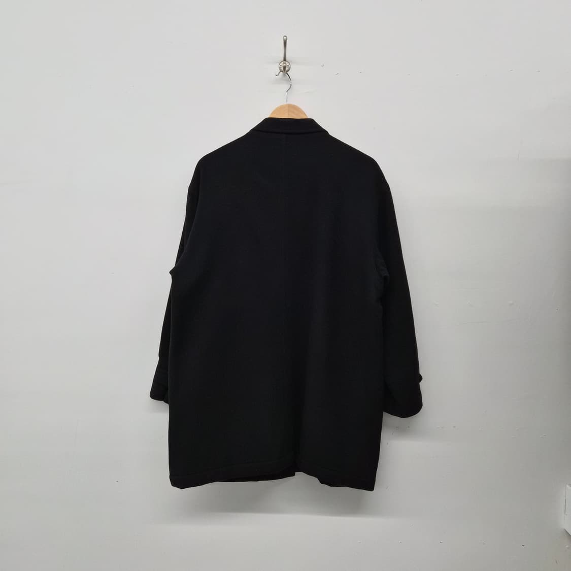 캐시미어 100% 기본 블랙 코트 남녀공용 M 상품이미지8