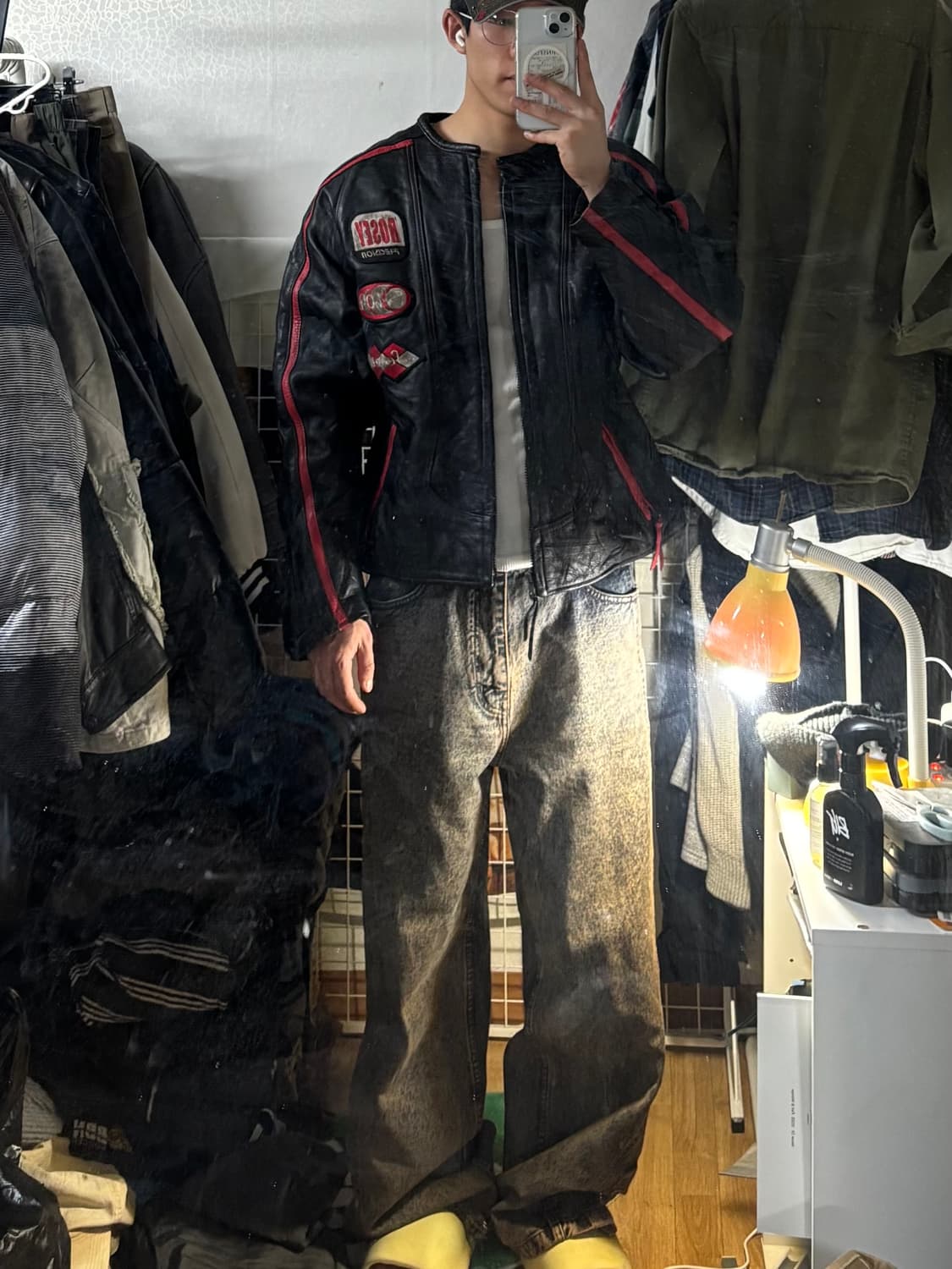 Rose Schott NYC 레이싱 레더 자켓 XL 상품이미지1