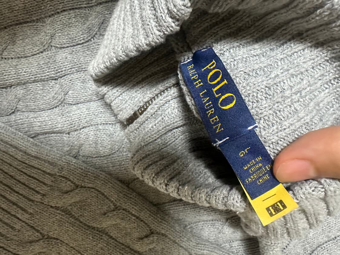 폴로 반집업 케이블 니트 상품이미지4