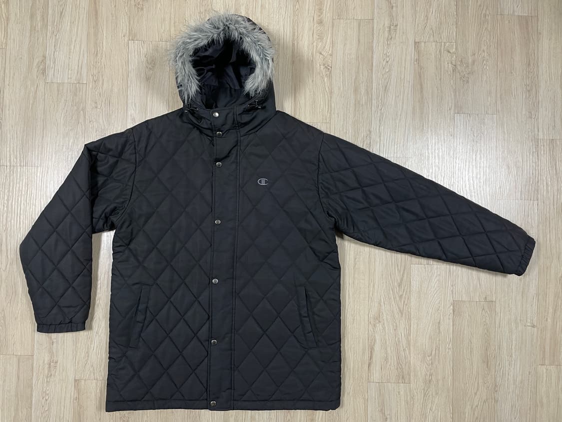 100~105) 90's 챔피온 재팬 후드 퀄팅패딩(RRL&LVC&폴로) 상품이미지1