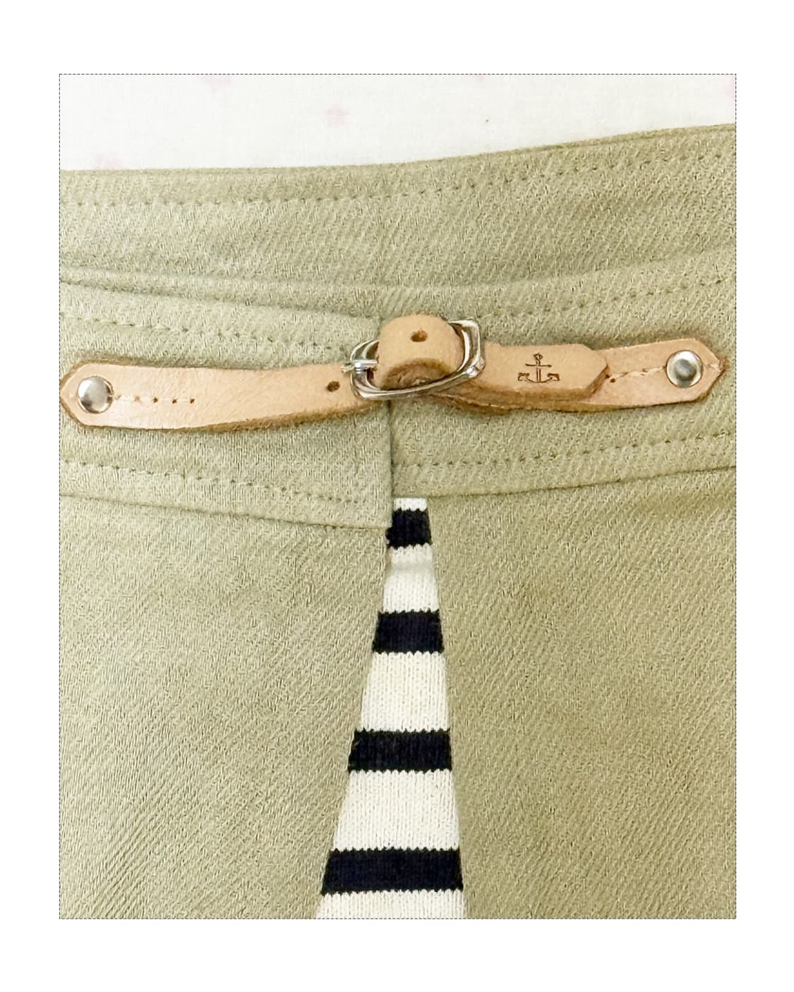 베이지 마린 스트라이프 스커트 상품이미지3