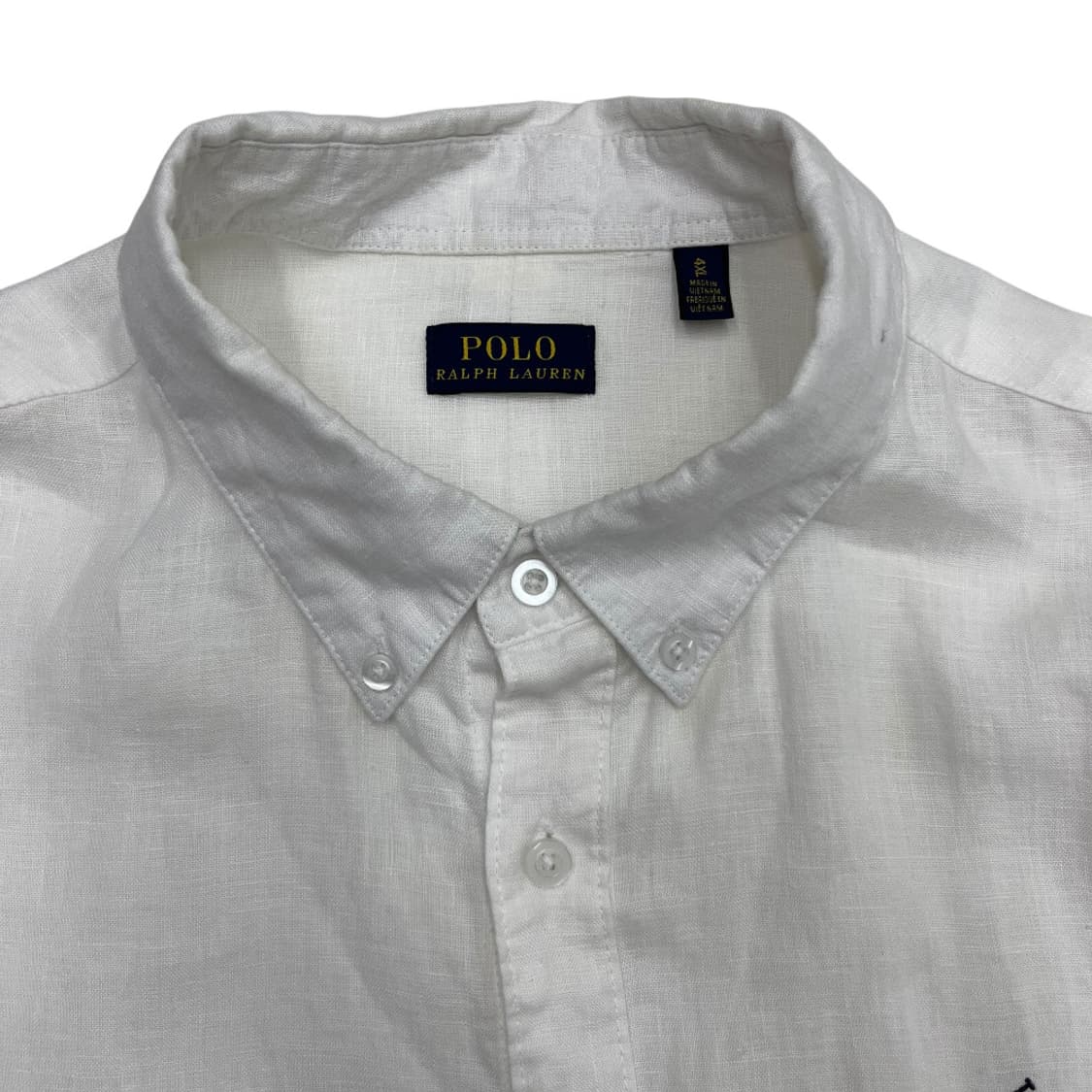 폴로 랄프로렌 네이비포니 린넨 화이트 셔츠 4XL 상품이미지5