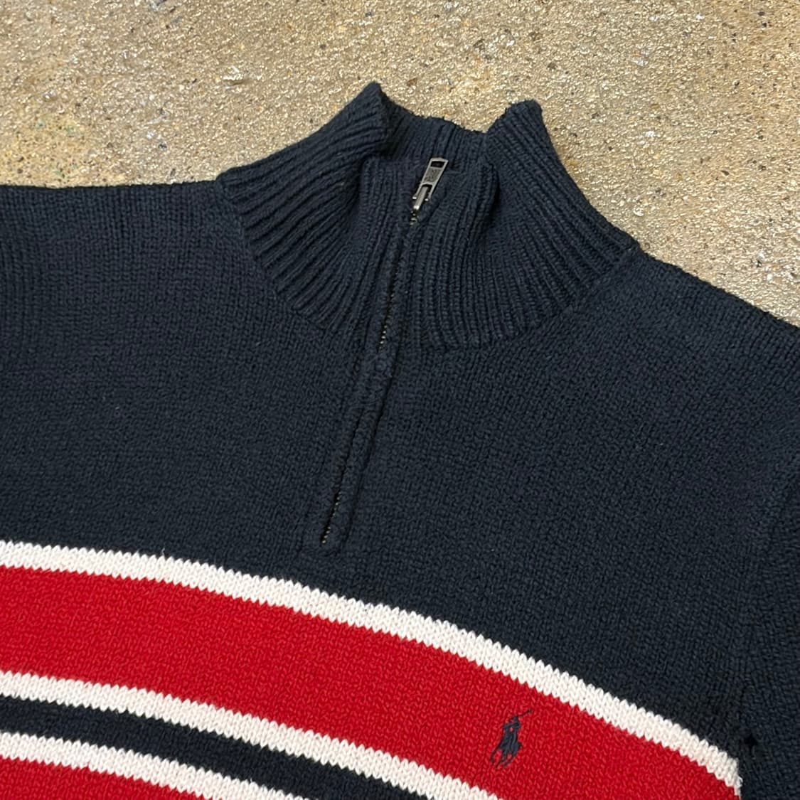 새상품급 90s 미국 빈티지 폴로랄프로렌 터틀넥 반집업 니트 상품이미지4
