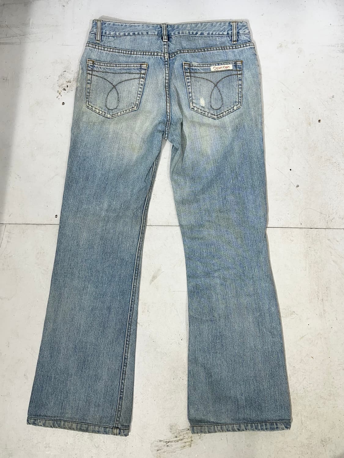 CK 캘빈 클라인 부츠컷 와이드 연청 데님 팬츠 청바지  상품이미지5