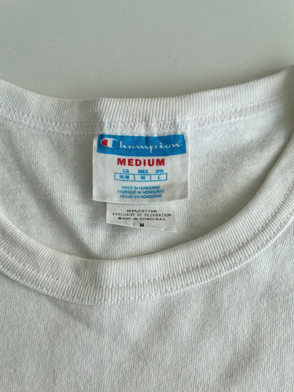 M) 챔피온 빈티지 빅로고 반팔 티셔츠 화이트 상품이미지4