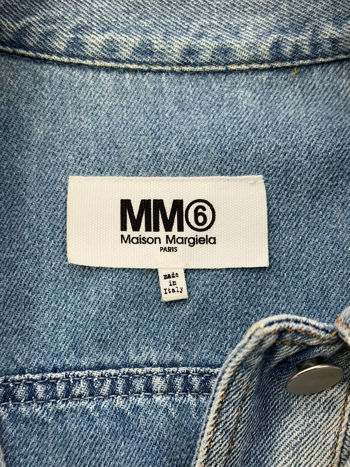 MM6 메종 마르지엘라 라이트블루 커팅 리메이크 데님 자켓 상품이미지7