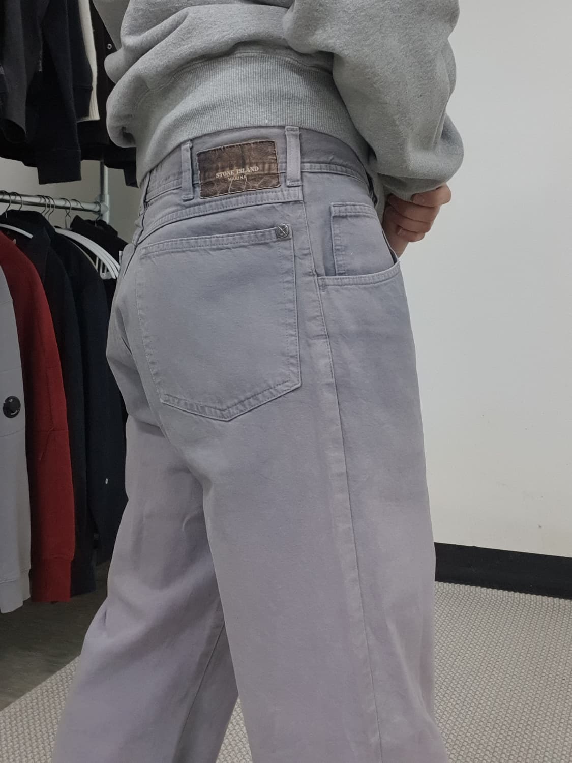 90–00s 스톤 아일랜드 와이드 레그 마리나 진 상품이미지2