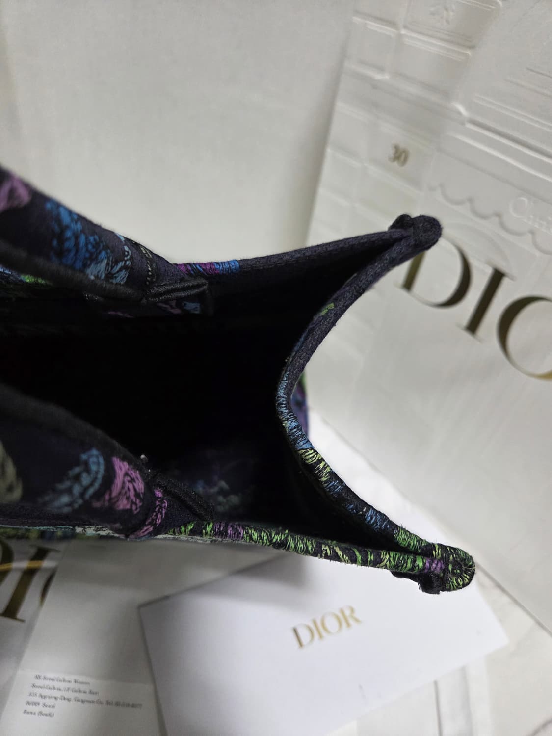 [새상품급] 디올 북 토트 백 뜨왈드주이 블루 멀티컬러 Medium 상품이미지5