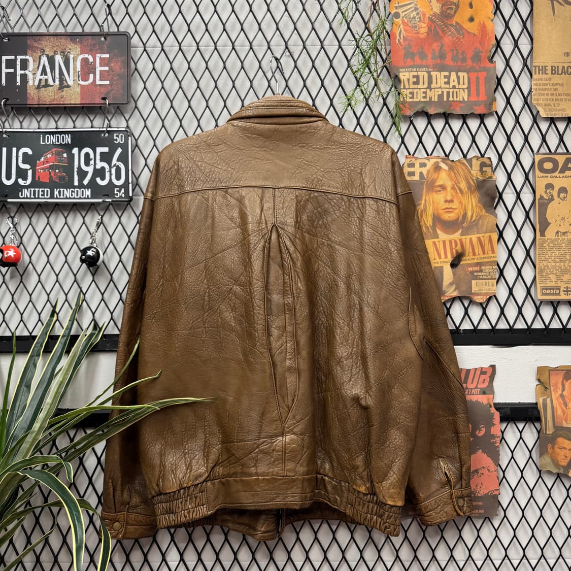 JPN VINTAGE 클래식 헌팅 양가죽 자켓 쉐도우 포켓 디테일 브라운 상품이미지2