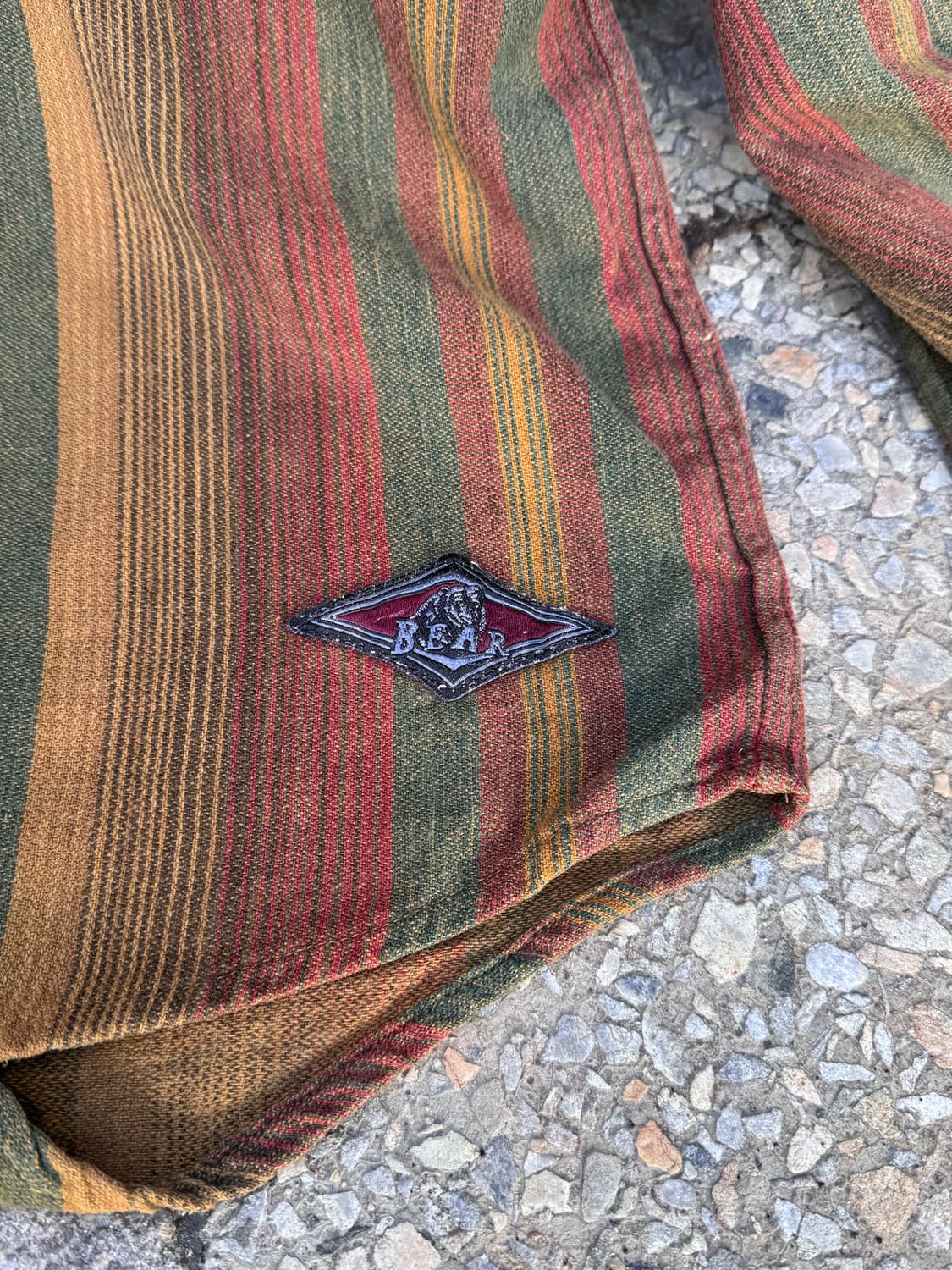 Bear 스트라이프 패턴 풀오버 셔츠 상품이미지5