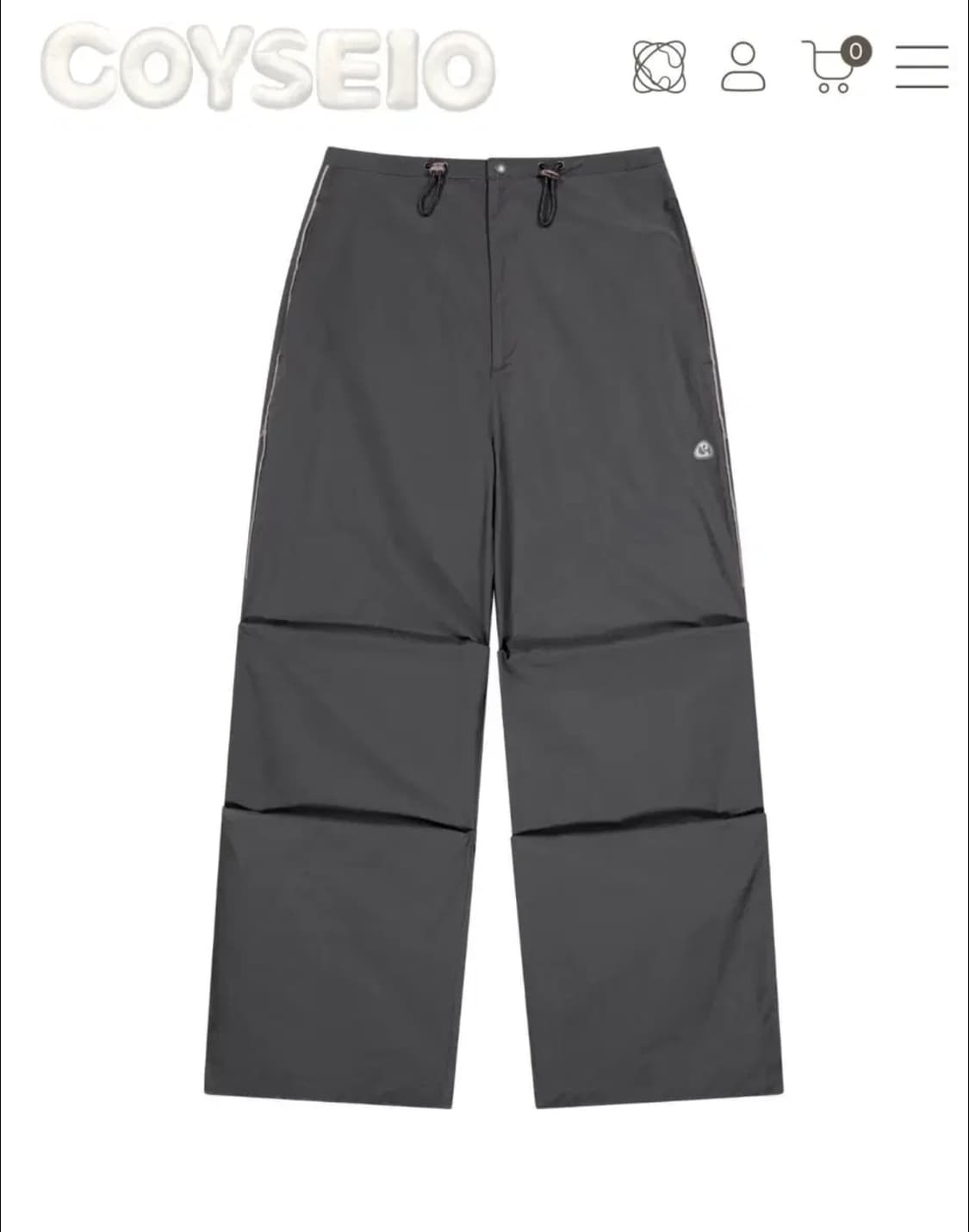 코이세이오 스트랩 라인팬츠 그레이 coyseio line pants 상품이미지1
