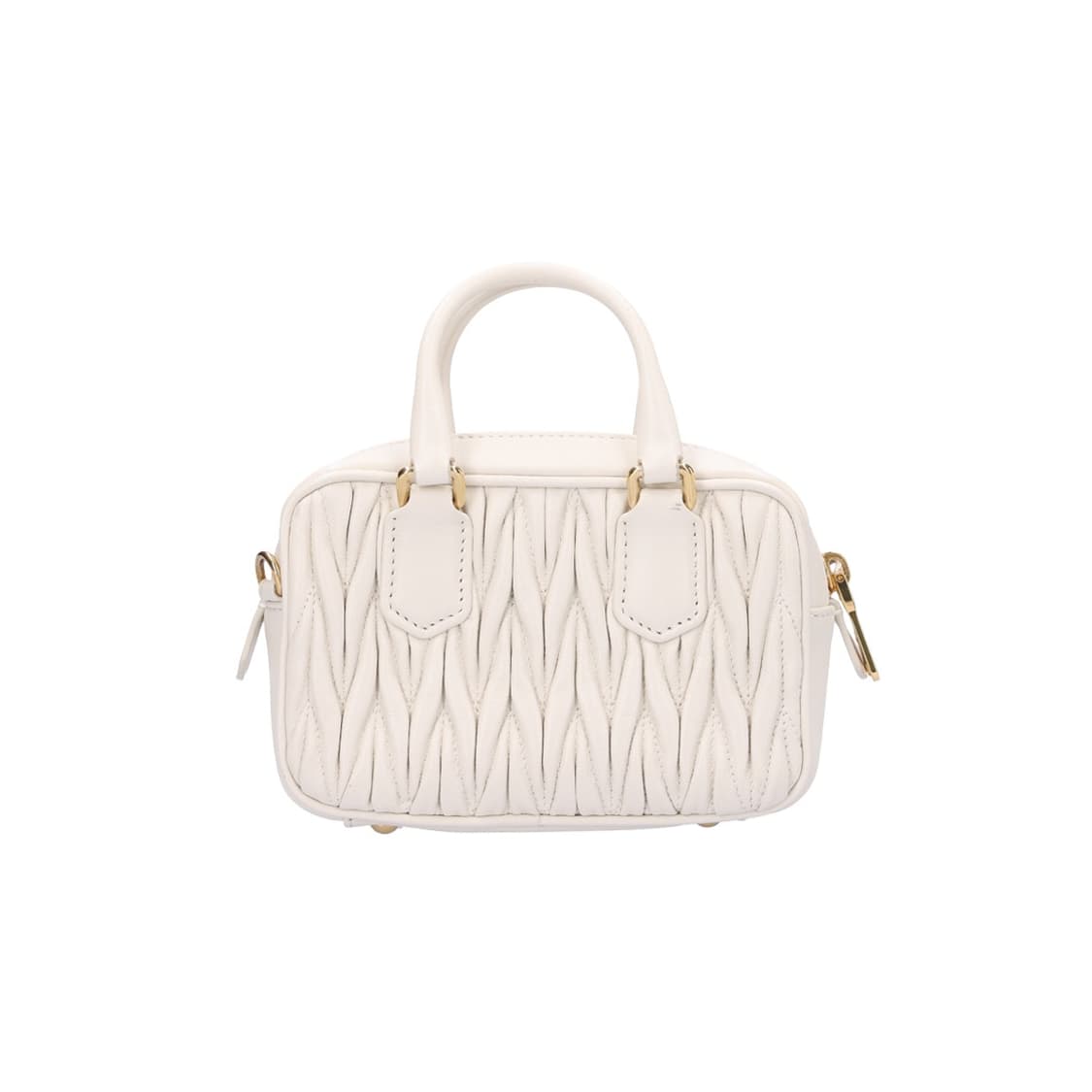 미우미우 5BP077 마테라쎄 탑핸들 미니백 레더 화이트 상품이미지5