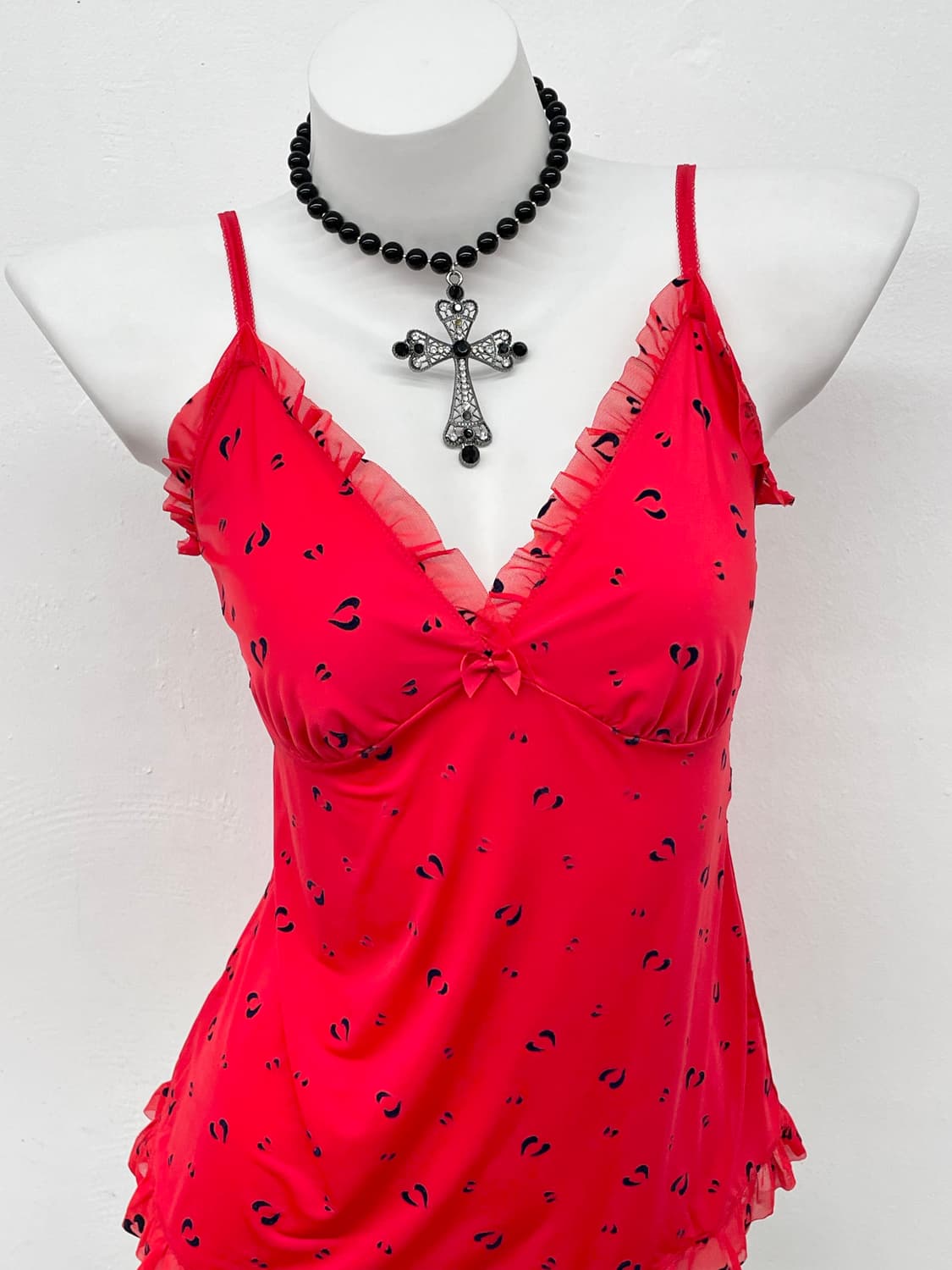 갸루 입술 프릴 슬립 상품이미지2