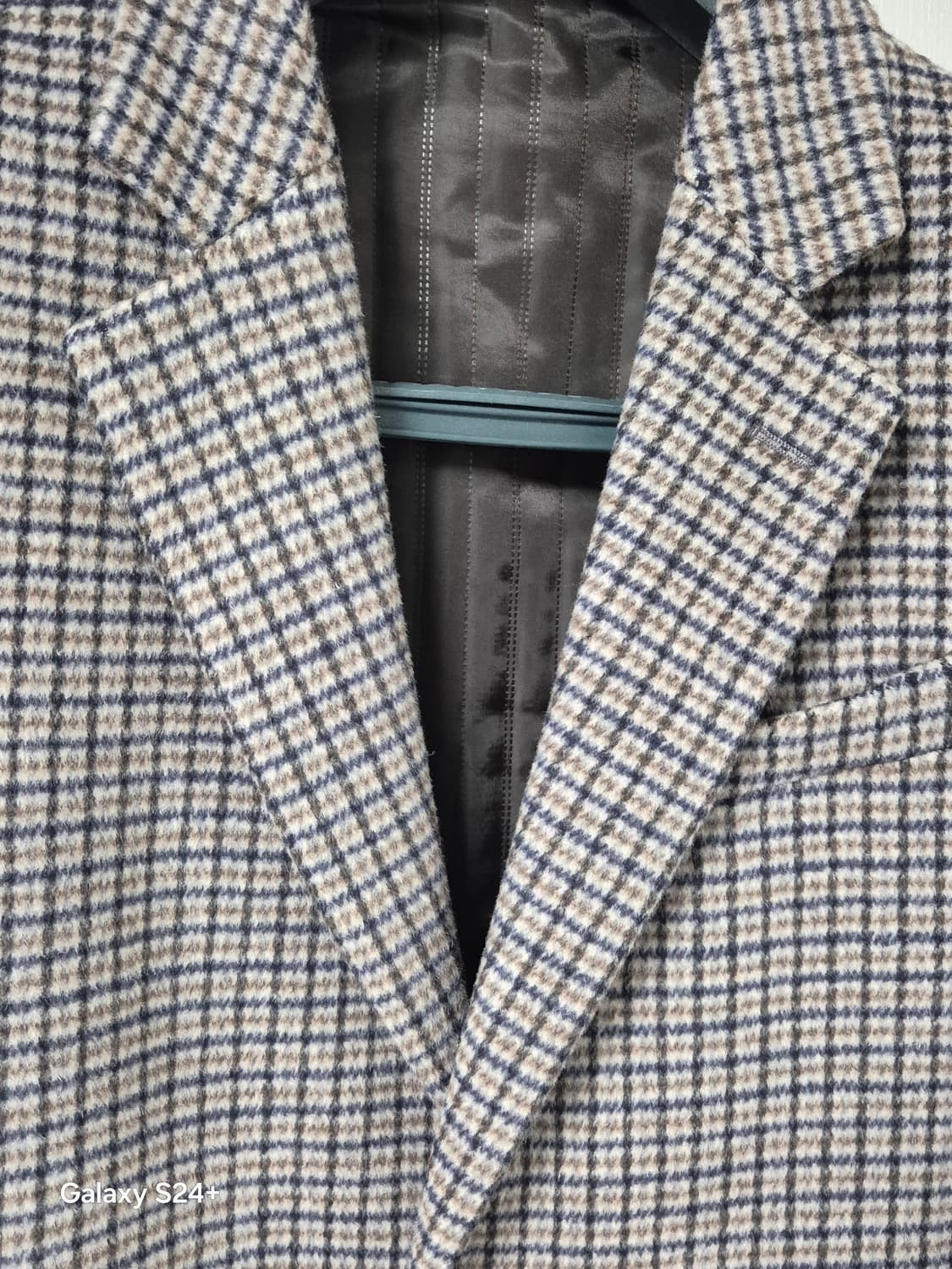 올젠 체크 캐시미어 코트 100 (상태최상) 상품이미지1