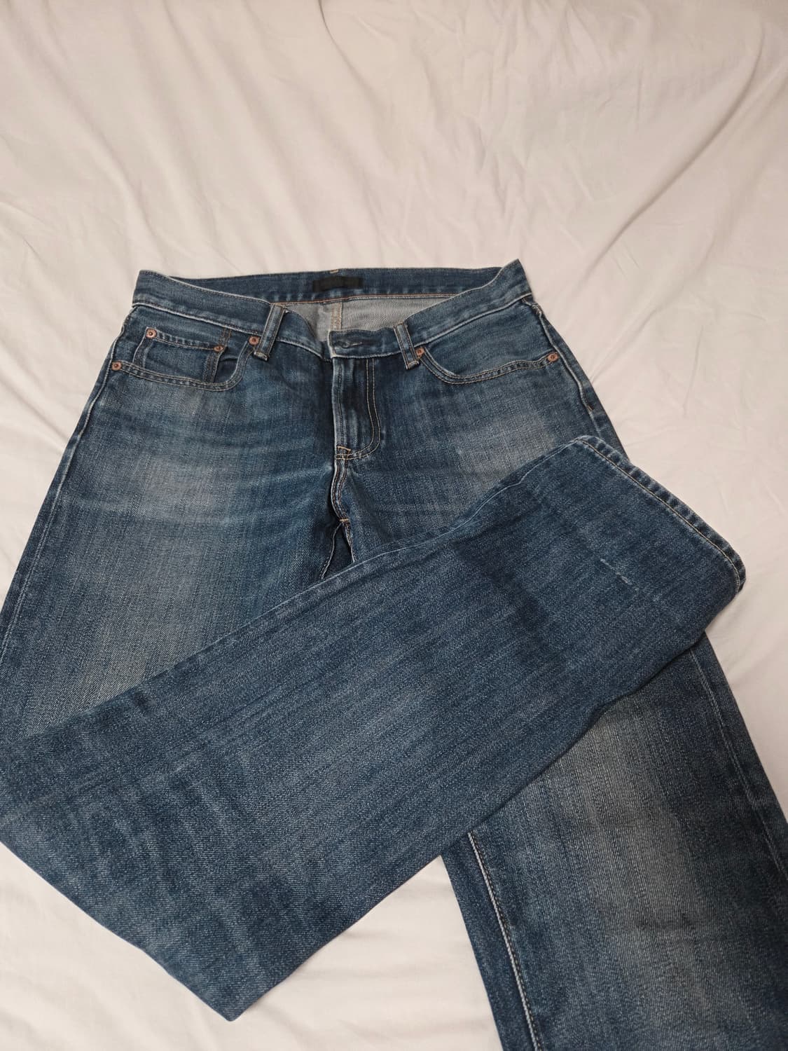 유니클로 레귤러핏 중청 데님 76사이즈 상품이미지5