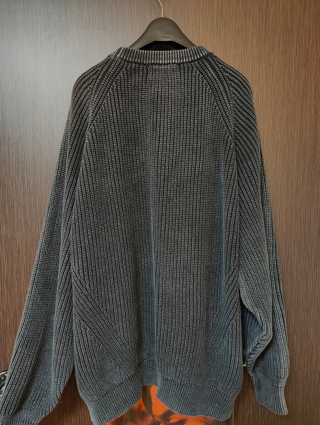 에스피오나지 피그먼트 래글런 니트 스웨터 블랙 L 상품이미지4