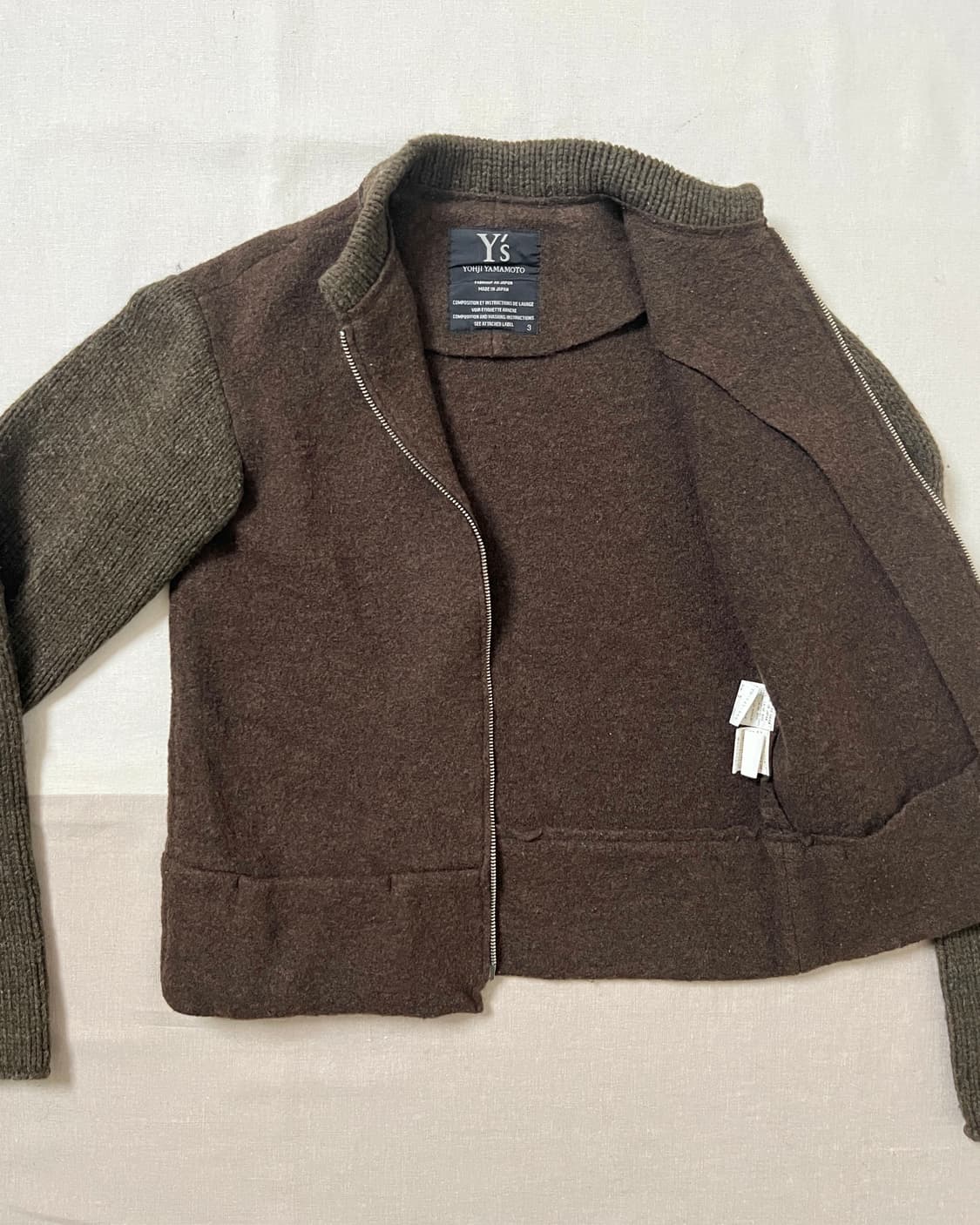 요지야마모토 니트 믹스 집업 자켓 Y’s yohji yamamoto 상품이미지6