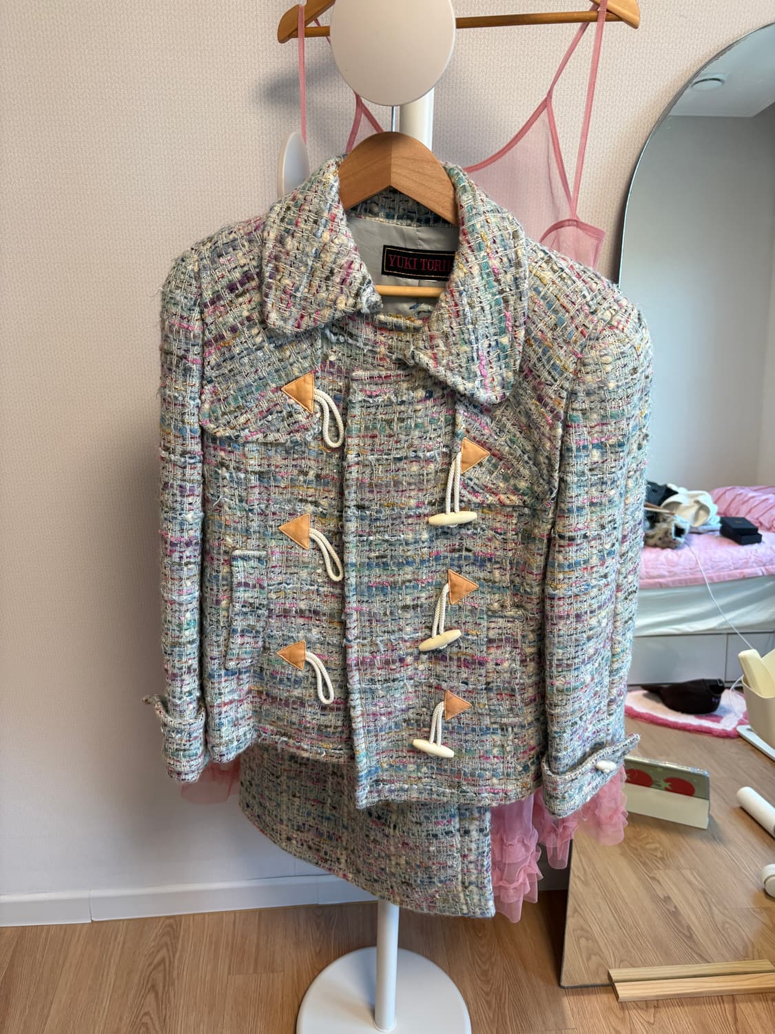 빈티지 더플코트 스커트 세트 상품이미지1