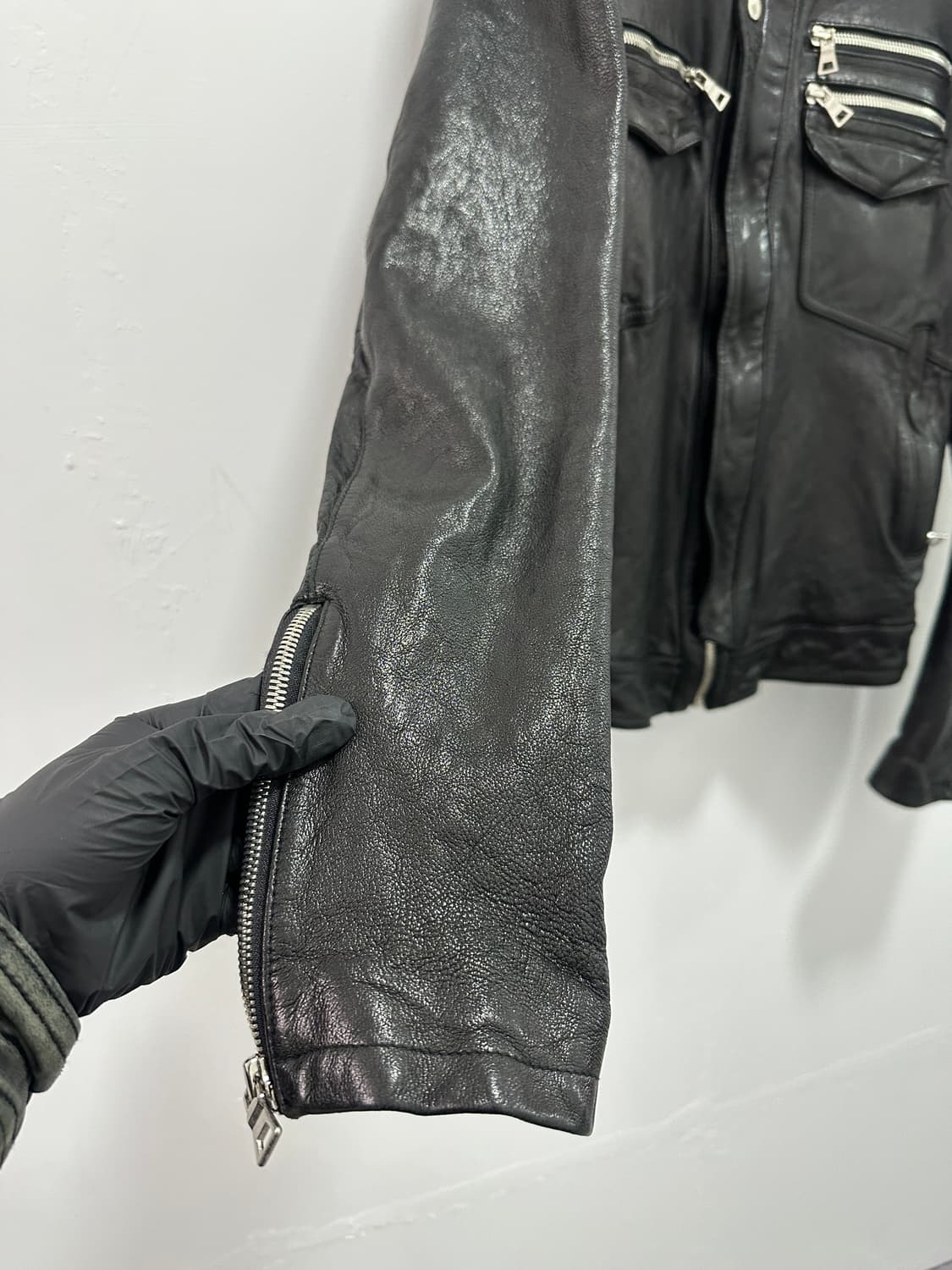 ITALY sheepskin gimmick multi zipper lea 상품이미지6